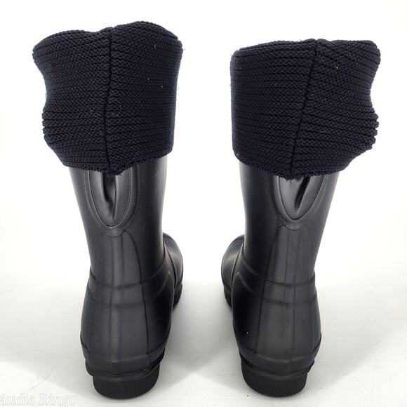 Hunter Original Short Rain Boots Black Women’s Size 7 - Picture 2 of 16